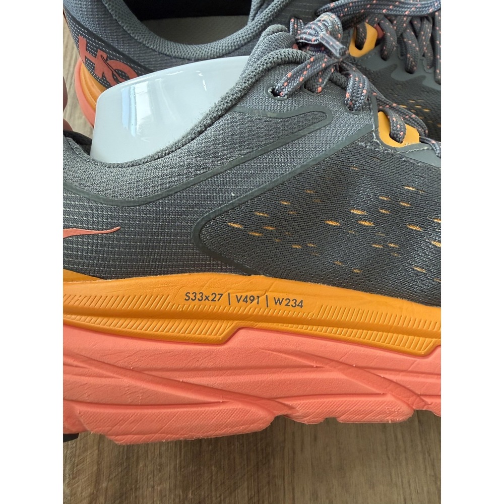 Hoka One One Challenger ATR 6 Shoes Womens 9.5 Gray Orange Trail Sneakers GREAT - Picture 7 of 9